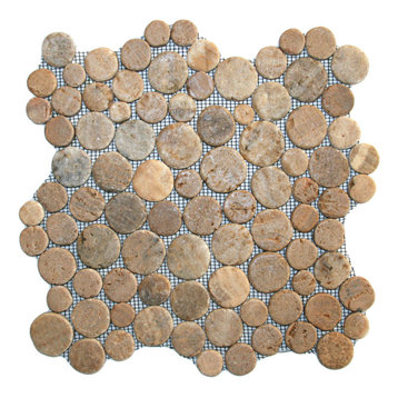 Glazed Sunset Moon Mosaic Tile
