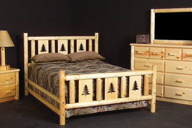 Rustic Montana Log Bed
