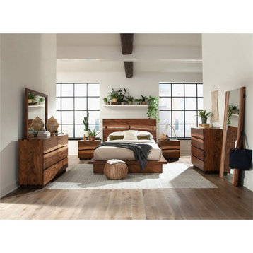 Coaster Winslow 5-piece California King Wood Bedroom Set Smokey Walnut