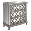 Gray Wood Glam Chest, 35"x32"x14"