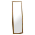 Meridian Furniture - Hepburn Mirror, Brushed Gold - Reflect elegance and refinement with this Hepburn mirror. This lovely mirror brings back-to-basics sophistication to your room with its brushed gold trim and its simplistic overall footprint. This large mirror offers a full length view before your head out the door to work, making it perfect for a bathroom, dressing area or foyer. The Hepburn mirror's classic look makes it a fitting addition to nearly any room, and it comes ready to hang, thanks to the installation of all necessary mounting hardware.