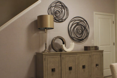 Example of a large trendy entry hall design in Miami