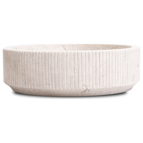 Natural Stone Vessel Bathroom Sink - Burj Marble, Ojinaga