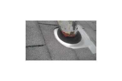 Typical area of roof leak