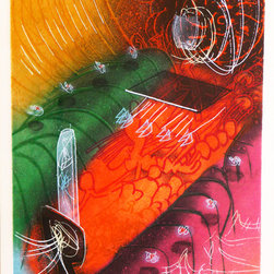Pink Abstract Artworks - Roberto Matta - Products