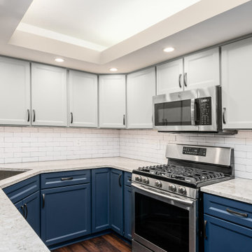 Two-Tone Kitchen Remodel Done With Cabinet Refacing