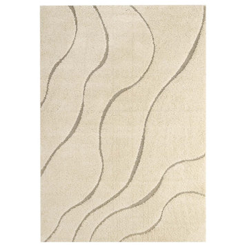 Modway Jubilant Abound Abstract Swirl 5x8 Shag Area Rug