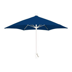 FiberBuilt Umbrellas LLC - 7.5 Ft Aluminum Patio Umbrella - Navy Blue with White Finish - Outdoor Umbrellas