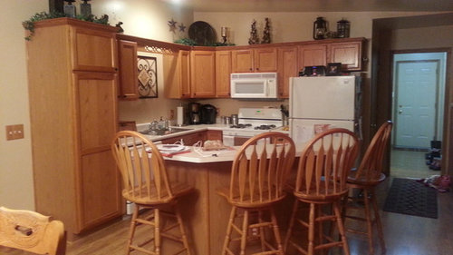 kitchen with no window above sink