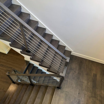 Project #137 | Maple Staircase with Stainless Steel Railing