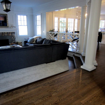 LAUREL HOLLOW RESTORATION: CUSTOM JACOBEAN/GREY BLEND AND BONA TRAFFIC HD SATIN