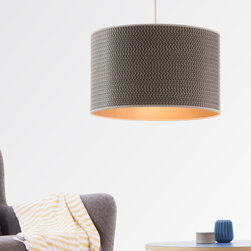 Herringbone Drum Pendant - Pendant Lighting