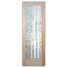 Front Door - Forest Trees - Oak - 36" x 96" - Book/Slab Door
