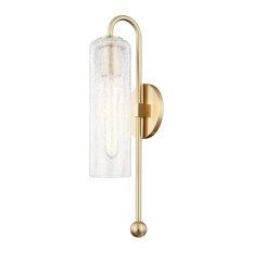 Skye 1-Light Wall Sconce, Aged Brass Finish