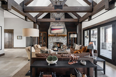 Inspiration for a transitional living room remodel in Indianapolis