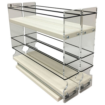 22x1.5x11 Spice Rack Drawer, Cream