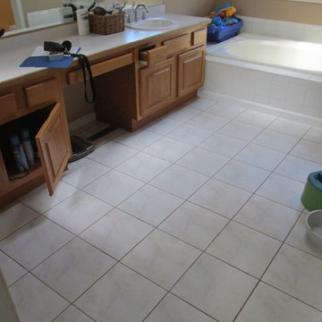 Masterbath shower and tub remodel (Marazzi Tosca Ivory Tile)