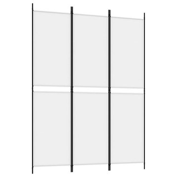 vidaXL Room Divider 3 Panel Room Divider Screen Wall Partition White Fabric