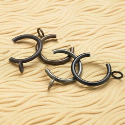 Wrought Iron C- Eyelet Rings for Draperies - Curtain Rods