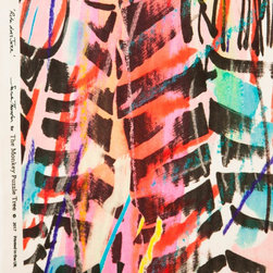 'Rita does Jazz' velvet by Sarah Thornton for The Monkey Puzzle Tree - Upholstery Fabric