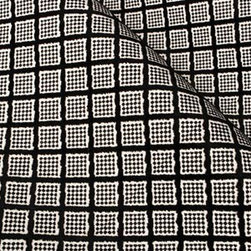 Versailles Cube Fabric in Black - Upholstery Fabric