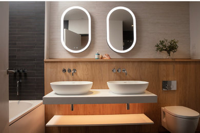 This is an example of a contemporary bathroom in Cornwall.