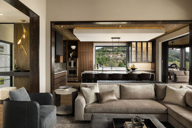 Example of a trendy living room design in Other