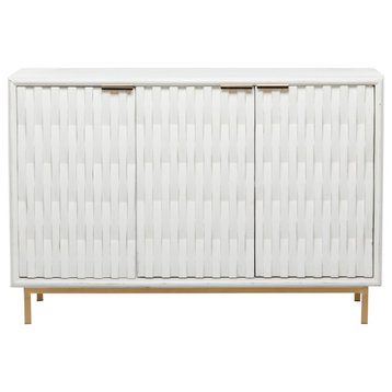 Contemporary White Wooden Cabinet 560731