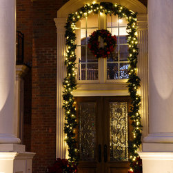 Duluth, GA Christmas Lighting Project #2 Garland - Wreaths And Garlands
