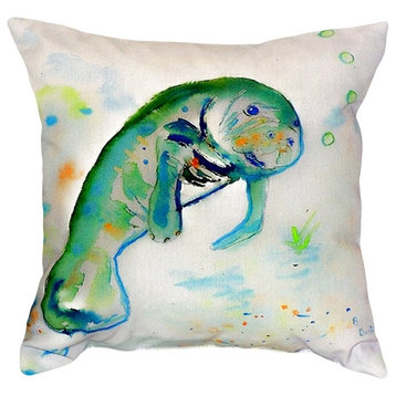 Betsy's Manatee No Cord Pillow - Set of Two 18x18