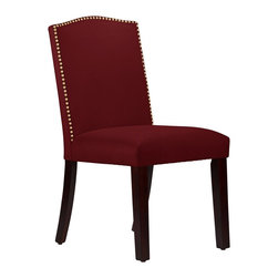 Universal Lighting and Decor - Calistoga Velvet Berry Fabric Arched Dining Chair - Bar Stools And Counter Stools