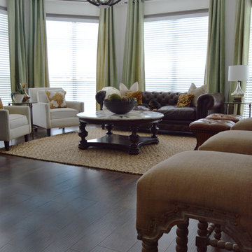 Rustic Transitional Living + Dining