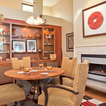 Contemporary Home features Native American artifacts
