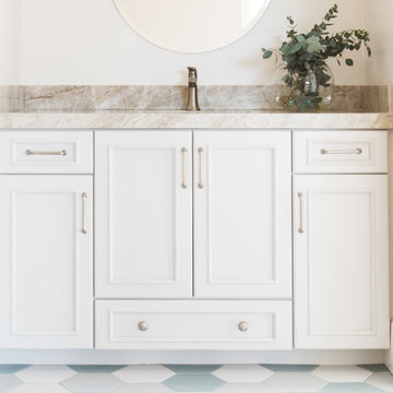 Bello hexagon guest bath