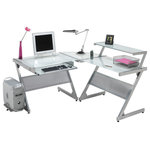 houzz home office desk with 3 file drawers reversible
