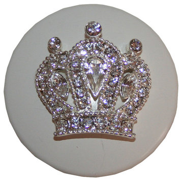 Princess Crown Knob, 1.75", White