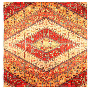 Vintage Persian Velvet Table Cloth 3'x3'