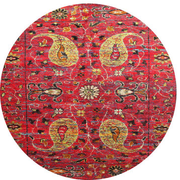 Ahgly Company Indoor Round Traditional Area Rugs, 4' Round