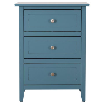 Daniel 3-Drawer Nightstand (25 in. H x 19 in. W x 15 in. D), Teal