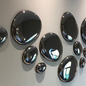 Accent Wall Glass Sculpture MERCURY DROPS