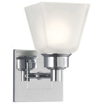 Norwell Lighting - Norwell Lighting 9635-CH-SQ Matthew - One Light Wall Sconce - Crisp details merge from  the strong square back pMatthew One Light Wa Choose Your Option *UL Approved: YES Energy Star Qualified: n/a ADA Certified: n/a  *Number of Lights: Lamp: 1-*Wattage:75w Edison bulb(s) *Bulb Included:No *Bulb Type:Edison *Finish Type:Brushed Nickel