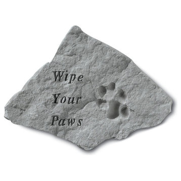"Wipe Your Paws" Garden Stone