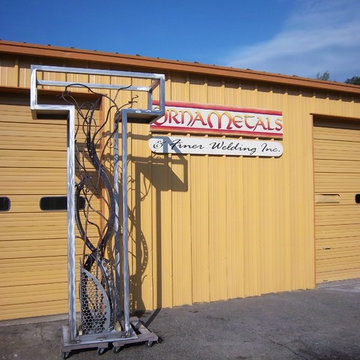 Industrial Facebook Sculpture