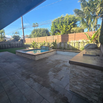 Backyard Remodel with New Spa - Seal Beach