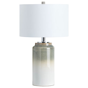 Analise 24" Table Lamp With Drum Shade, Gray