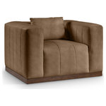 Meridian Furniture - Mallina Upholstered Chair, Brown, Vegan Leather - Indulge in the allure of the Brown Vegan Leather Mallina Chair by Meridian Furniture. Its captivating design and luxurious Brown Vegan Leather elevate any space with effortless elegance. Crafted with precision and durability in mind, this stunning piece becomes the focal point of gatherings, fostering moments of connection and warmth. Embrace sophistication and style with the Mallina Chair, a testament to exquisite taste and timeless beauty.