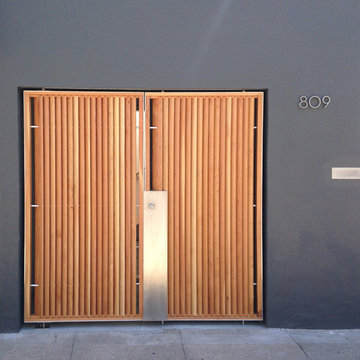 ZRS Aluminum and Cypress Entry Gate