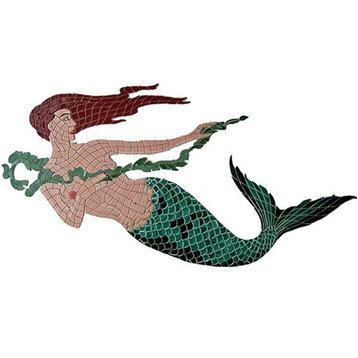 Mermaid Ceramic Swimming Pool Mosaic 66"