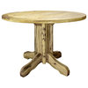 Montana Woodworks Handcrafted Transitional Wood Patio Table in Gold