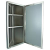 Corner Wall Mount Medicine Cabinet Stainless Steel with Mirror 23.6 x 11.8"